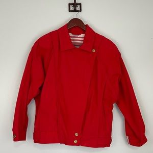 Women's 1980’s Vintage Retro Sergio Valente Red Jacket Coat Size Medium